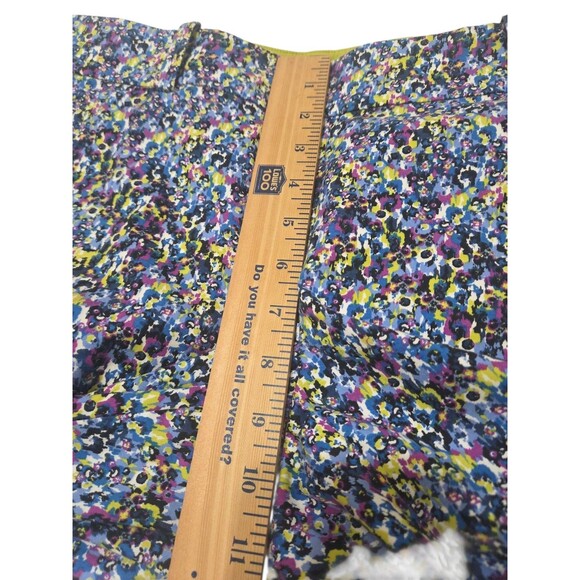 Ann Taylor Chelsea Crop Mid Rise Pants Women's 8 Purple Green Side Zip H19.1 - Picture 9 of 11
